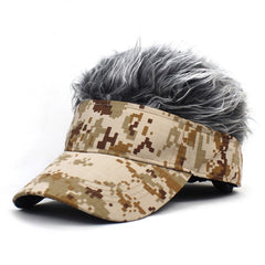 Camouflage Sunshade Visor Empty Top Hat for Men Women