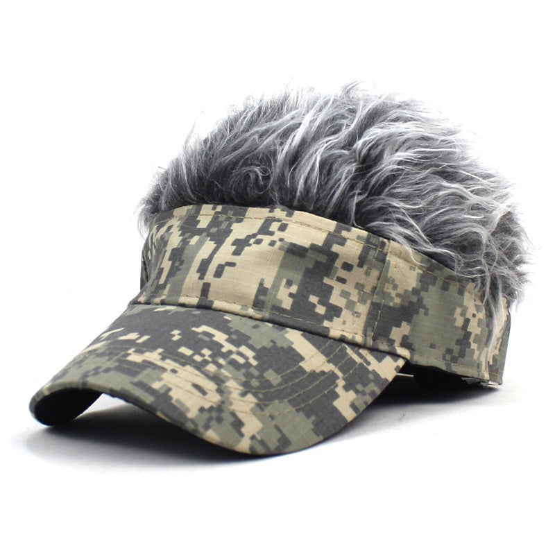 Camouflage Sunshade Visor Empty Top Hat for Men Women