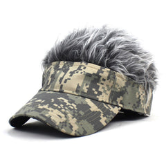 Camouflage Sunshade Visor Empty Top Hat for Men Women