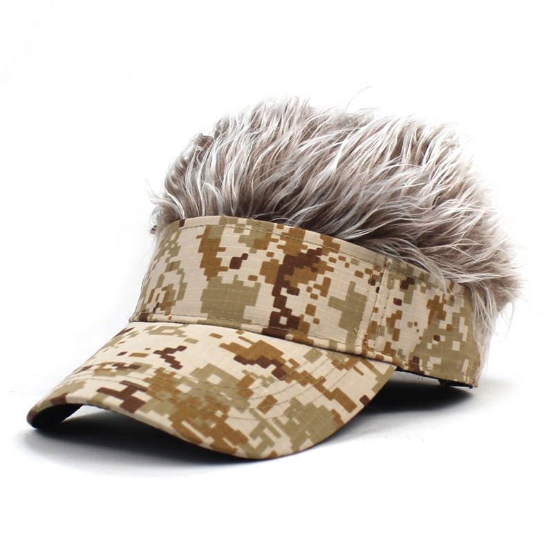 Camouflage Sunshade Visor Empty Top Hat for Men Women
