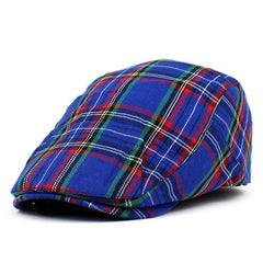 British Plaid Beret Hat Men's Fashionable Peaked Cap