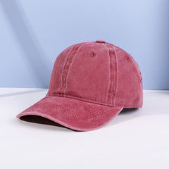Distressed Vintage Peaked Cap Washed Cotton Cowboy Soft Top Baseball Cap