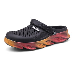 Women's Ombre Platform Clogs Hollow Out Closed Toe Sandals
