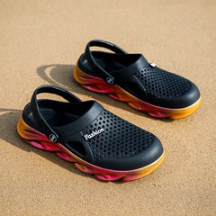 Women's Ombre Platform Clogs Hollow Out Closed Toe Sandals