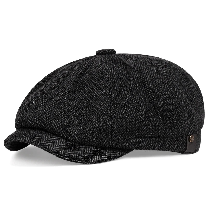Spring Autumn Men's Retro Thin Beret Casual Hat