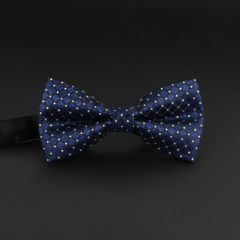 Men's British Striped Bow Tie - Casual Single Layer Bow Tie