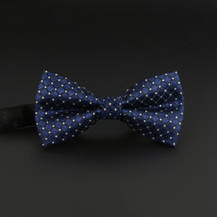Men's British Striped Bow Tie - Casual Single Layer Bow Tie