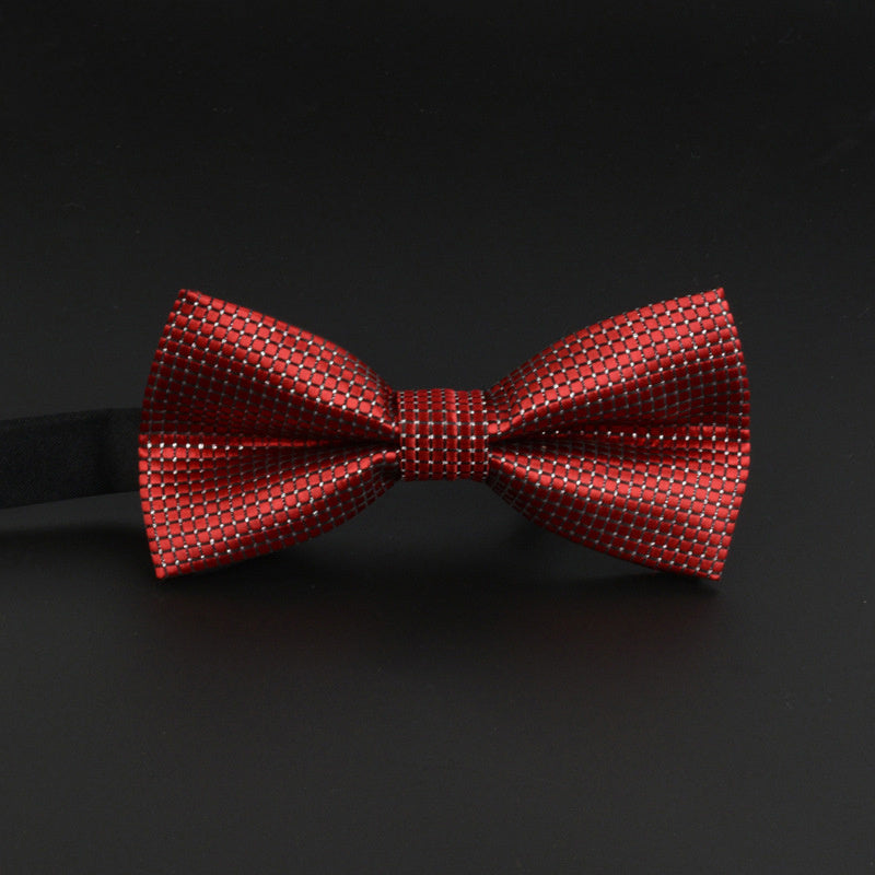 Men's British Striped Bow Tie - Casual Single Layer Bow Tie