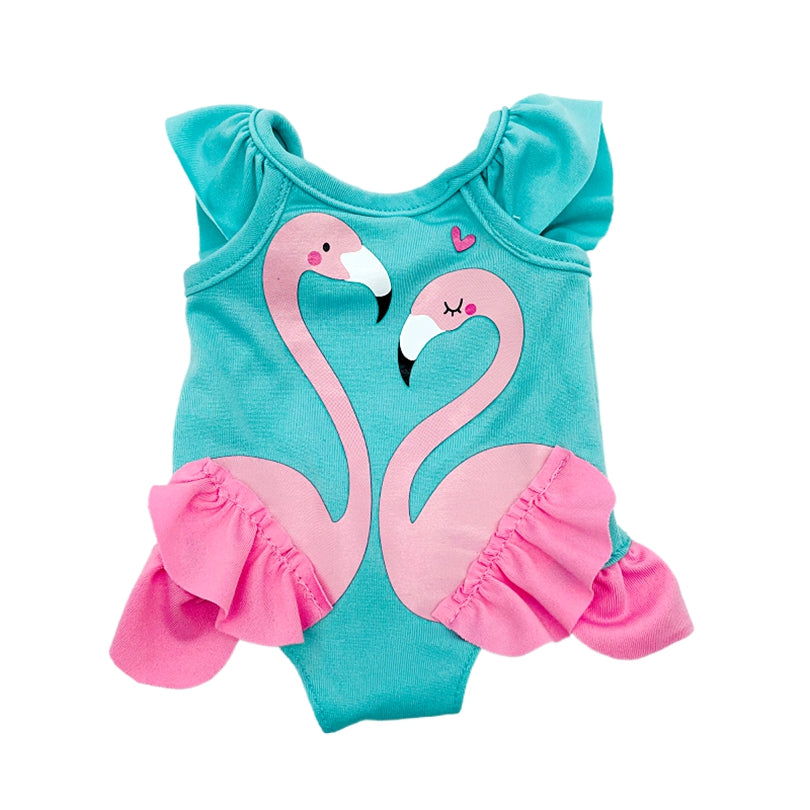 Sky Flamingo Pattern Swimsuit Doll Clothes Fit For 45 72 Cm Girl Doll