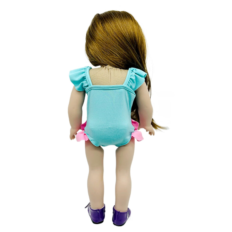 Sky Flamingo Pattern Swimsuit Doll Clothes Fit For 45 72 Cm Girl Doll