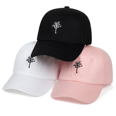 Tree Embroidery Baseball Cap Sports Hat Lightweight Dad Hat