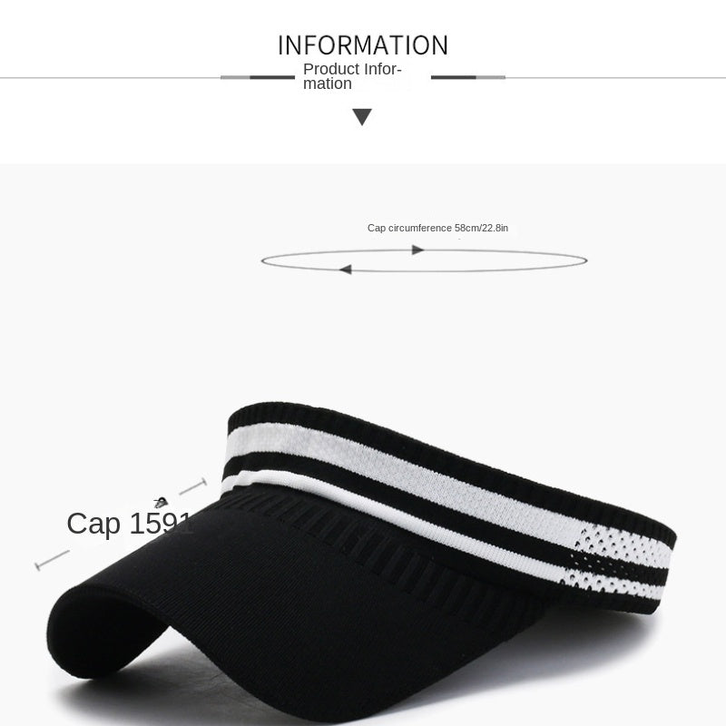 Women Solid Visor Hat Wide Brim Sunscreen Hats Summer Outdoor