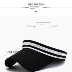 Women Solid Visor Hat Wide Brim Sunscreen Hats Summer Outdoor