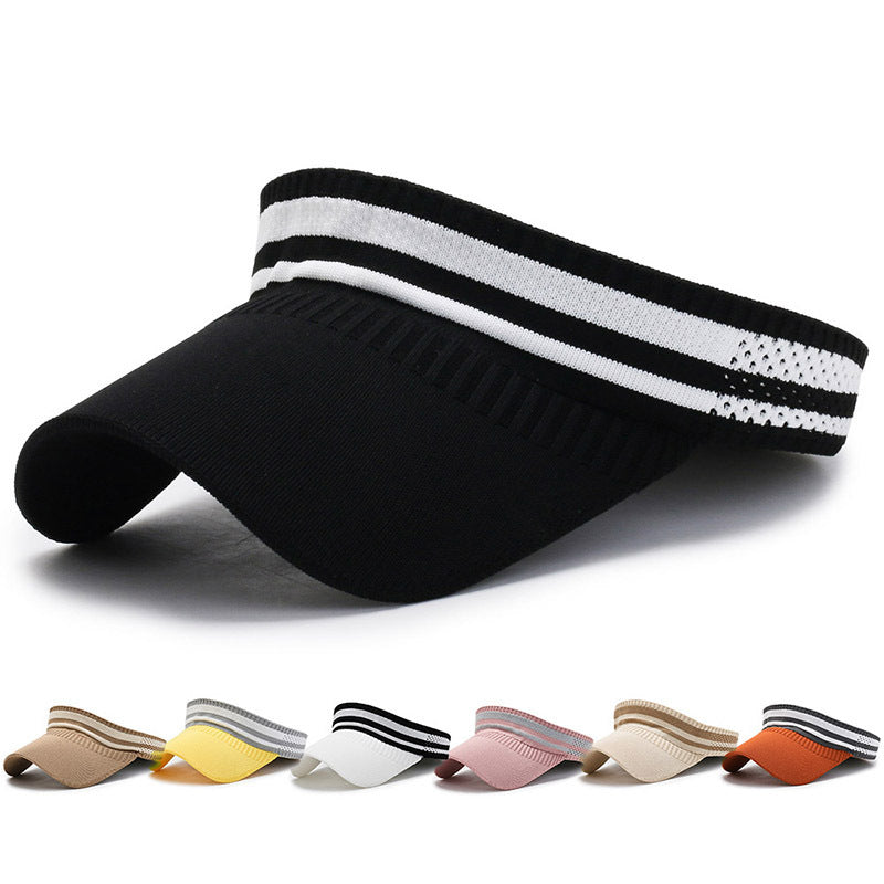 Women Solid Visor Hat Wide Brim Sunscreen Hats Summer Outdoor