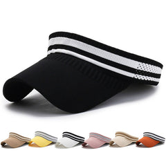 Women Solid Visor Hat Wide Brim Sunscreen Hats Summer Outdoor
