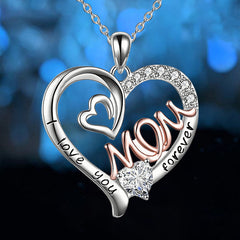 Heart Mom Pendant Necklace Holiday Gift