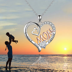 Heart Mom Pendant Necklace Holiday Gift