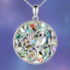 Owl Tree Of Life Pendant Necklace Gift For Girls