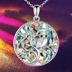 Owl Tree Of Life Pendant Necklace Gift For Girls