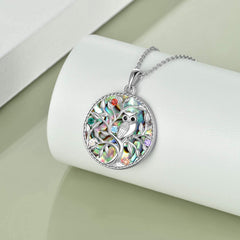 Owl Tree Of Life Pendant Necklace Gift For Girls