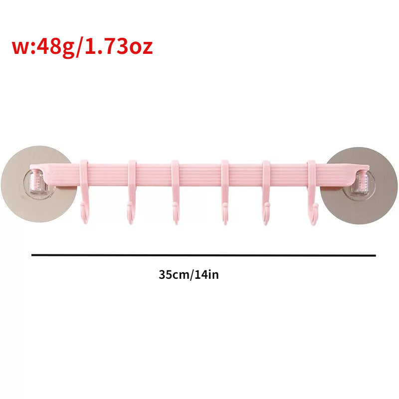 No Trace 6 Linked Hook Sticky Storage Hook for Towels