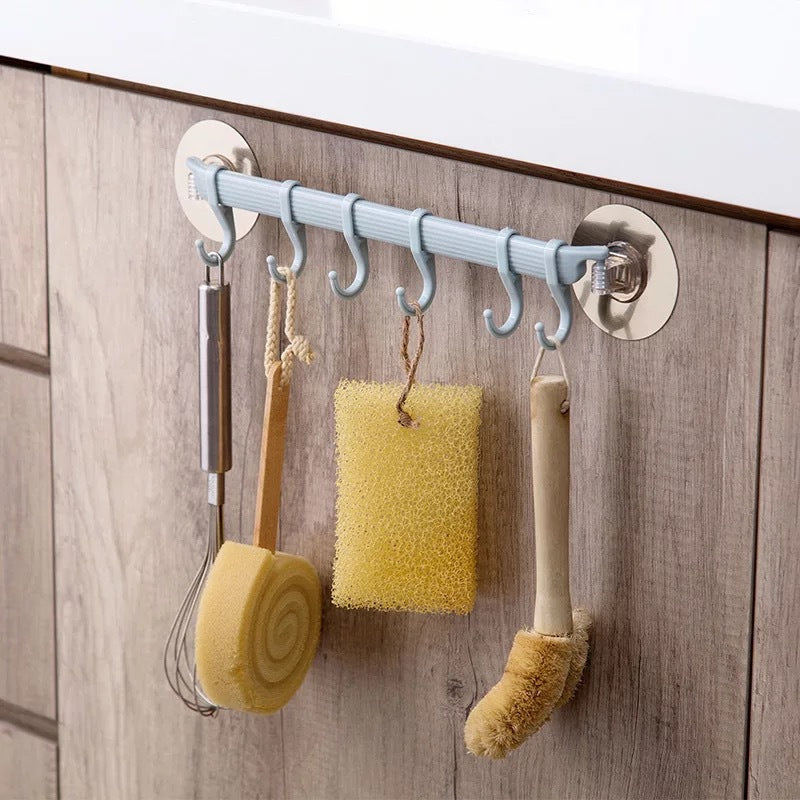 No Trace 6 Linked Hook Sticky Storage Hook for Towels
