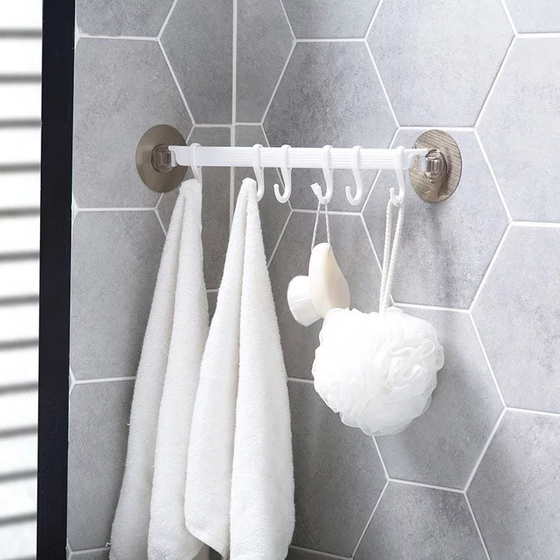 No Trace 6 Linked Hook Sticky Storage Hook for Towels