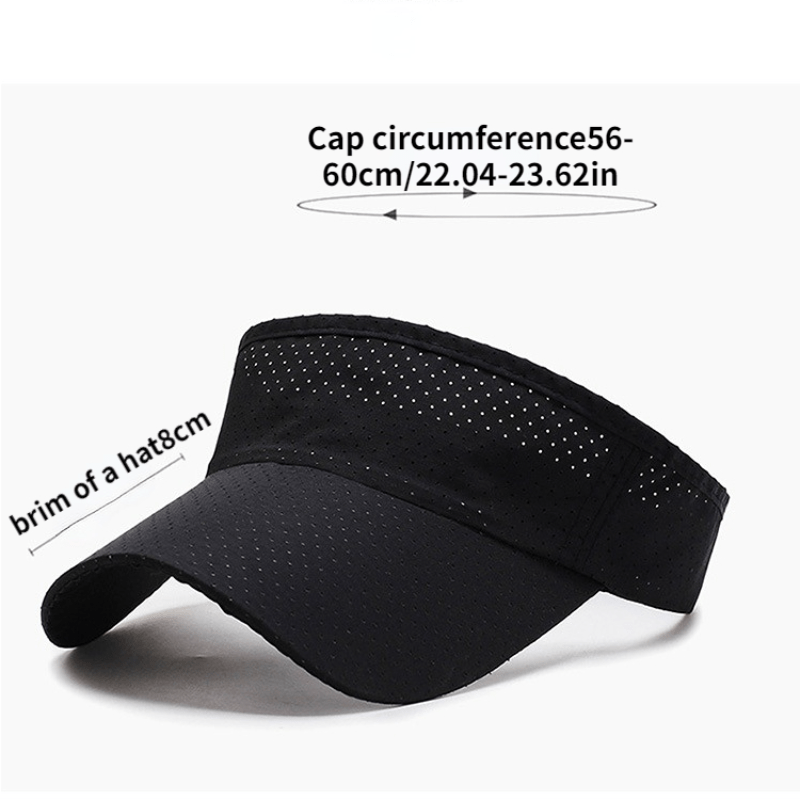 Sun Hat Adjustable Visor Solid Sports Tennis Cap