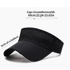 Sun Hat Adjustable Visor Solid Sports Tennis Cap