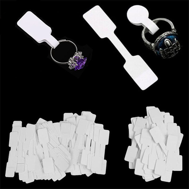 100 Pieces Jewelry Tags Pricing Self Adhesive Blank Necklace Earring Identify