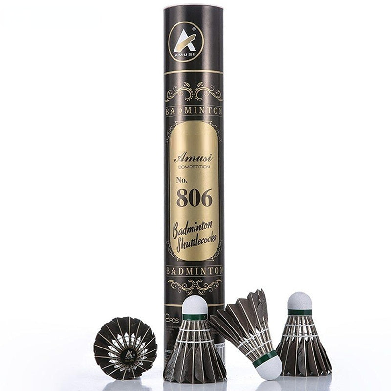 12pcs Goose Feather Badminton Shuttlecocks 77 76 Speed