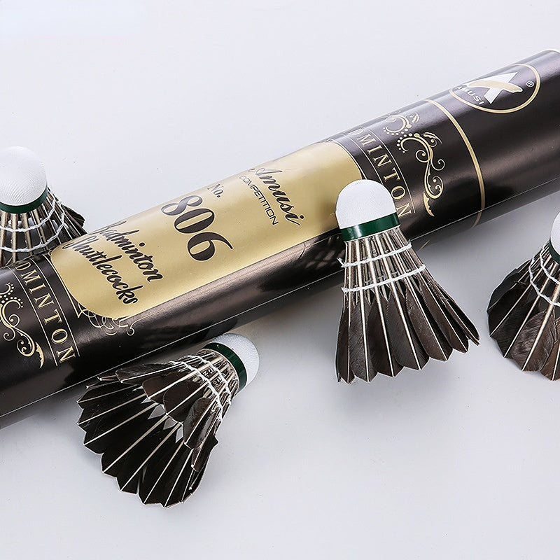 12pcs Goose Feather Badminton Shuttlecocks 77 76 Speed