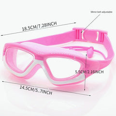 Swimming Goggles With Earplugs for Adults & Kids