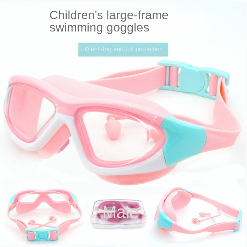 Swimming Goggles With Earplugs for Adults & Kids