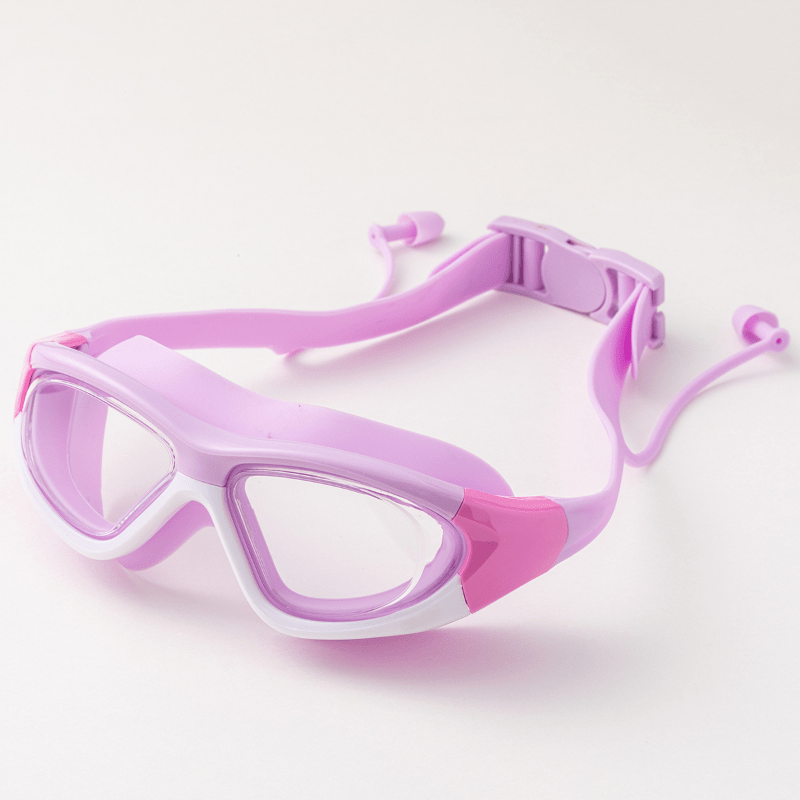 Swimming Goggles With Earplugs for Adults & Kids