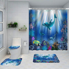 Sea World Dolphin Shower Curtain Bathroom Set