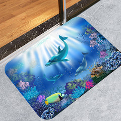 Sea World Dolphin Shower Curtain Bathroom Set