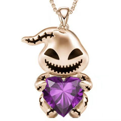 Girls Ghost And Heart Pendant Necklace Jewelry Gift For Kids Chil...