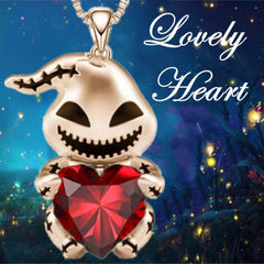 Girls Ghost And Heart Pendant Necklace Jewelry Gift For Kids Chil...