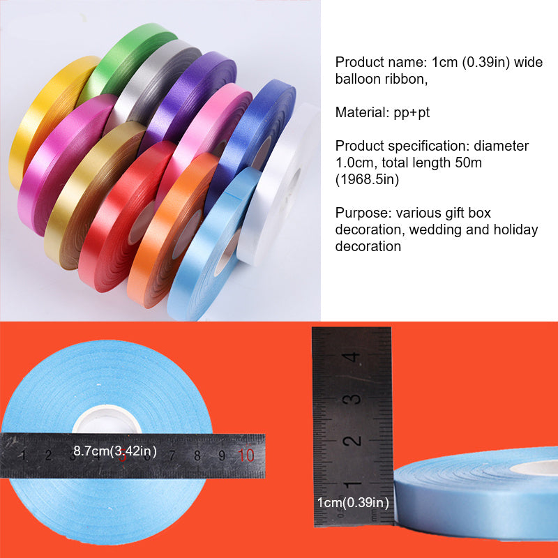 54" x 68 Yards Roll Ribbons for Balloon Decor - Wedding, Bridal Shower, Birthday