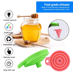 Silicone Funnel Kitchen Cooking Pouring Wine Foldable Storage