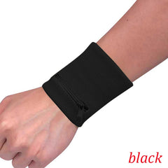 Sporty Wrist Wallet with Zipper for Running Travel Gym