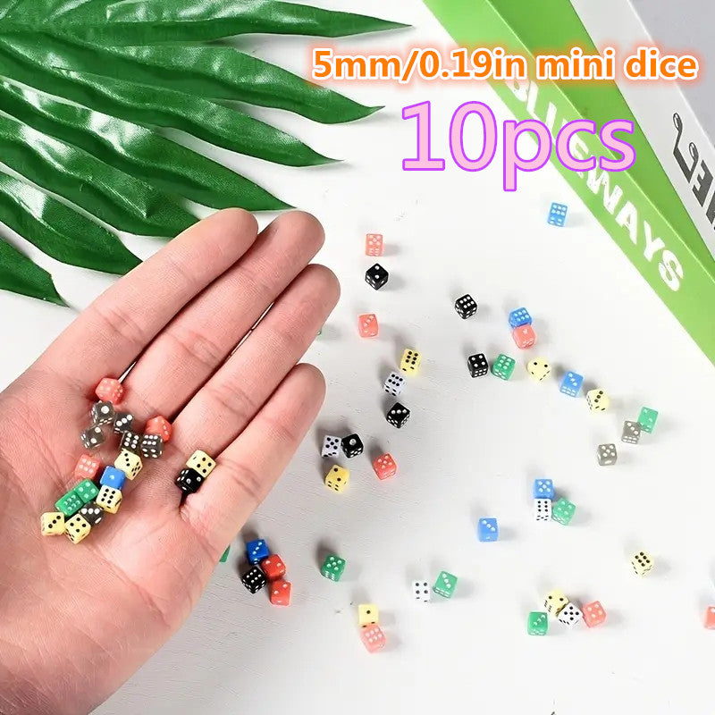 10pcs Mini Dice Set for Tabletop Games Math Teaching Enhance Your Experience