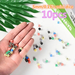 10pcs Mini Dice Set for Tabletop Games Math Teaching Enhance Your Experience