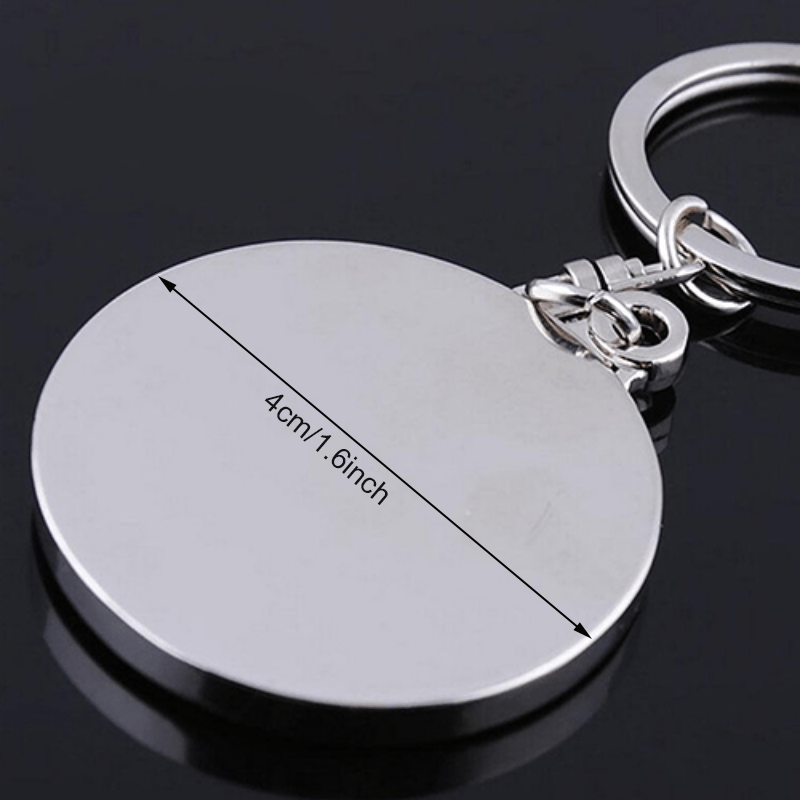 Vintage Car Perpetual Calendar Keychain Silvery Alloy Pendant