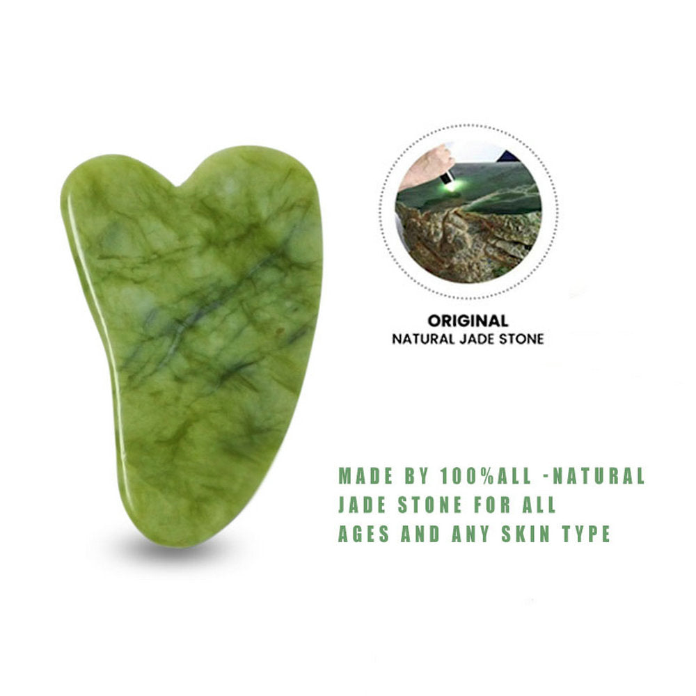 Jade Roller Gua Sha Set for Facial Skin Care Health Massager