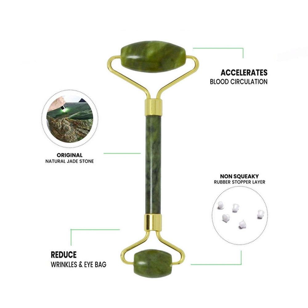 Jade Roller Gua Sha Set for Facial Skin Care Health Massager