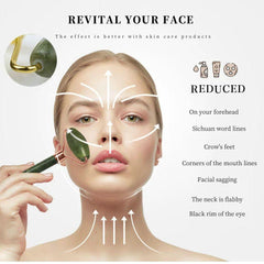 Jade Roller Gua Sha Set for Facial Skin Care Health Massager