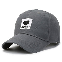 Heart Label Patch Baseball Cap Couple Baseball Cap Unisex Sunshade Dad Hats