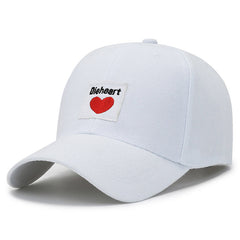 Heart Label Patch Baseball Cap Couple Baseball Cap Unisex Sunshade Dad Hats